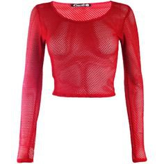 red fishnet shirt