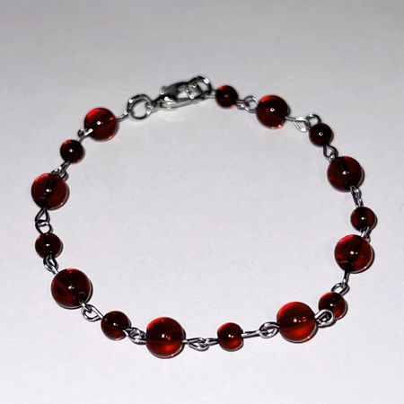 Deep red bloody vampire bracelet 🩸 Made with... - Depop