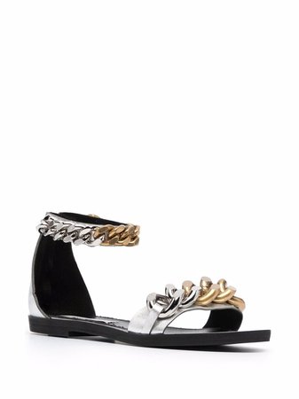 Shop Stella McCartney chain-link flat sandals with Express Delivery - FARFETCH