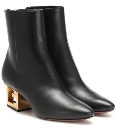 G leather ankle boots