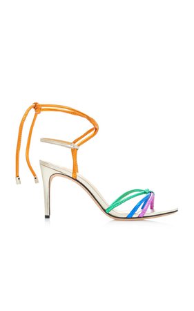 Rebecca Rainbow Strappy Metal Sandals by Alexandre Birman | Moda Operandi