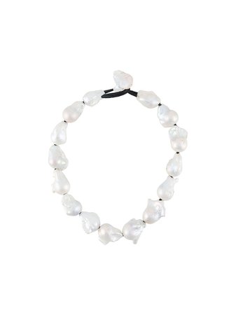 Monies Pearl-Embellished Necklace UNQIUE1 White | Farfetch