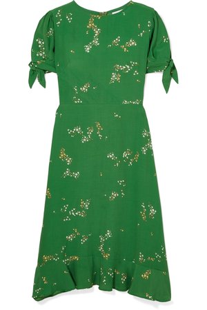Faithfull The Brand | Emilia ruffled floral-print crepe midi dress | NET-A-PORTER.COM