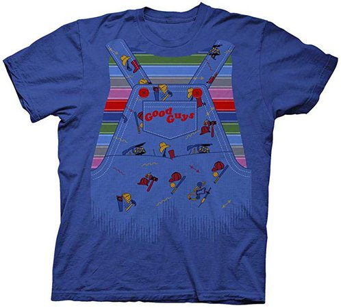 Ripple Junction Chucky Costume Adult T-Shirt XL Royal: Clothing