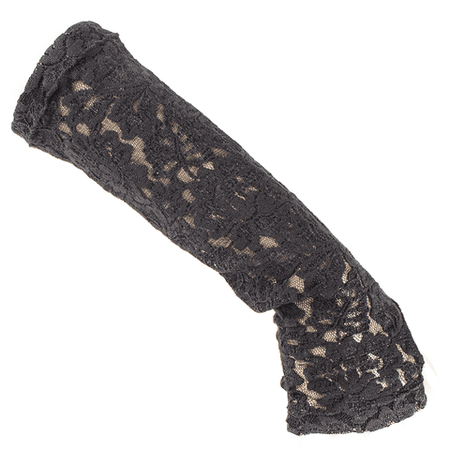 Long Black Fine Lace Gloves – Black.co.uk