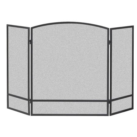 Style Selections 48-in Black Powder Coated Steel 3-panel Arched Fireplace Screen in the Fireplace Screens department at Lowes.com