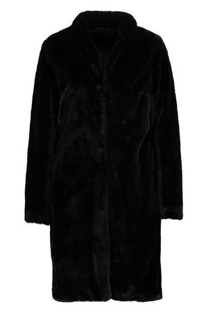 Faux Fur Coat | Boohoo black