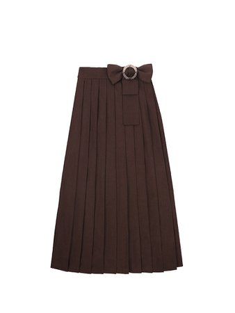Kabukicho Detective Coffee Pleated Lolita Long Skirt