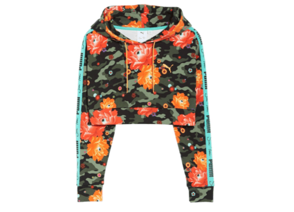 Puma x Sue Tsai Floral Crop Hoodie – Dressed by OutfitSets.com