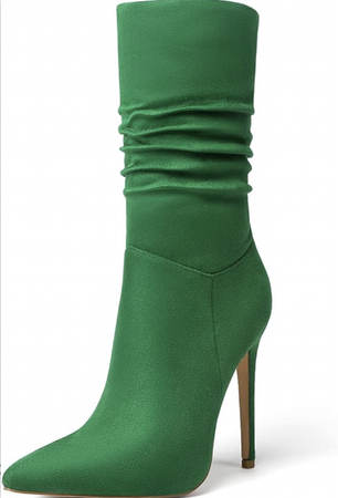 green ankle boot