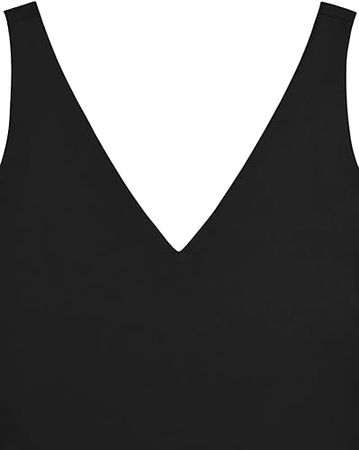 REORIA Women’s Sexy Plunge Deep V Neck Sleeveless V Backless Slim Fit Going Out Crop Tank Tops at Amazon Women’s Clothing store