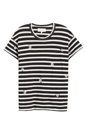 THE GREAT. The Boxy Crew Embroidered Tee | Nordstrom