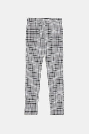 CHECKERED CIGARETTE PANTS - View all-PANTS-WOMAN-NEW COLLECTION | ZARA United States