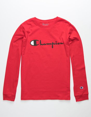 CHAMPION Heritage Script Scarlet Boys T-Shirt - SCARL - 351054301 | Tillys