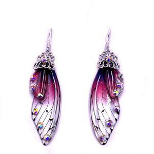 Bergamo Crystal Fairy Butterfly Foil Flakes Wing Drop Dangle Earrings – ANN VOYAGE