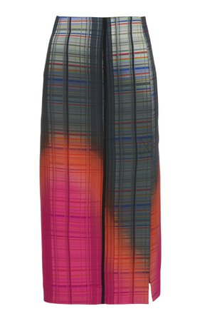 Piume Plaid Pique Pencil Skirt by Sportmax | Moda Operandi