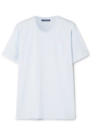 Acne Studios | Nash Face appliquéd cotton-jersey T-shirt | NET-A-PORTER.COM