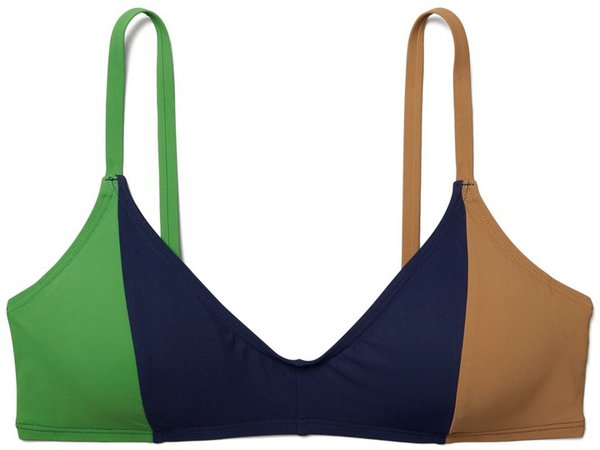 Color-Blocked Bikini Top