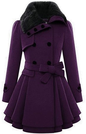 Amazon.com: Chigant Women Fashion Winter Coat with Faux Fur Neck Warm Casual Plus Size Outdoor Jacket Parka: Clothing