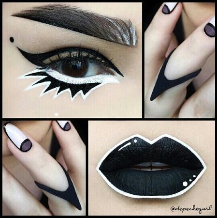 black and white makeup