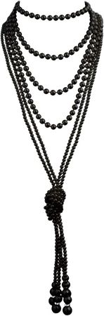 Amazon.com: Pearls Necklace Costume Faux 1920s Accessories Necklace Fashion Gatsby Pearls Long Vintage Jewelry for Women Necklaces & Pendants Initially Yours Necklace (Black, One Size) : Clothing, Shoes & Jewelry