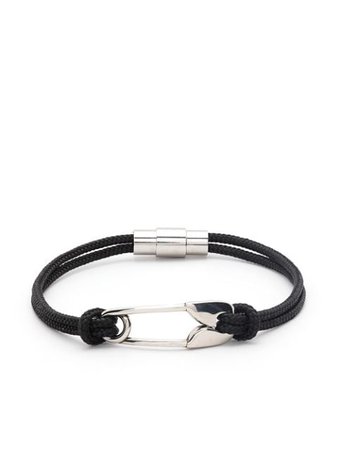 Alexander McQueen safety pin bracelet black 6511101AABF - Farfetch