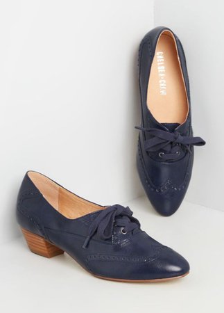Blue Oxford shoes