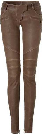 Brown Leather Pants Women