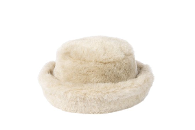 Fur Bucket Hat in Ecru – CLYDE