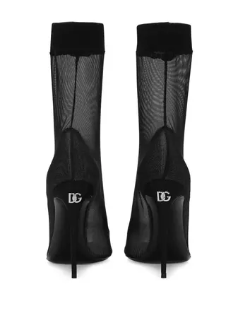 Dolce & Gabbana KIM DOLCE&GABBANA Sheer mesh-design Boots - Farfetch