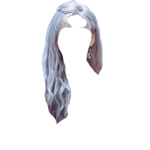 Silver Grey/Gray Hair PNG