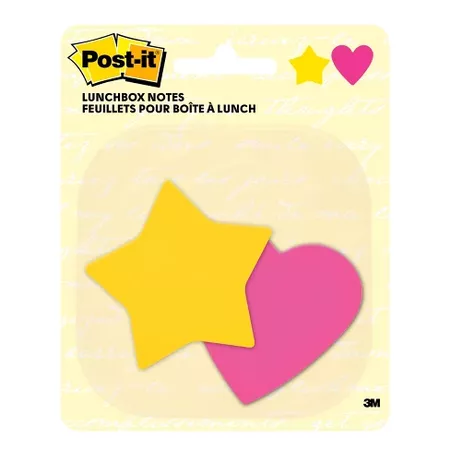 2pc Post-it Note Pads 2.5" Star & Heart : Target