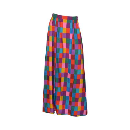 Vintage Valentino Boutique 1970s Maxi Skirt For Sale at 1stDibs