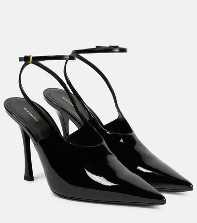 Show Patent Leather Slingback Pumps in Black - Givenchy | Mytheresa