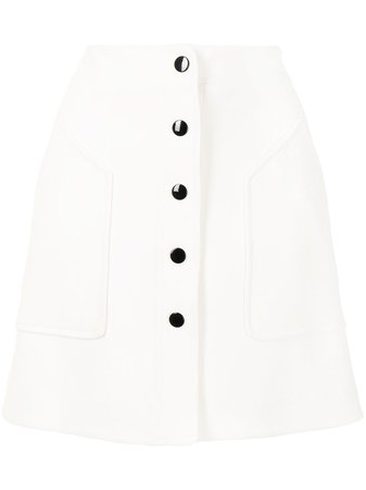 Paule Ka button-through A-line mini skirt