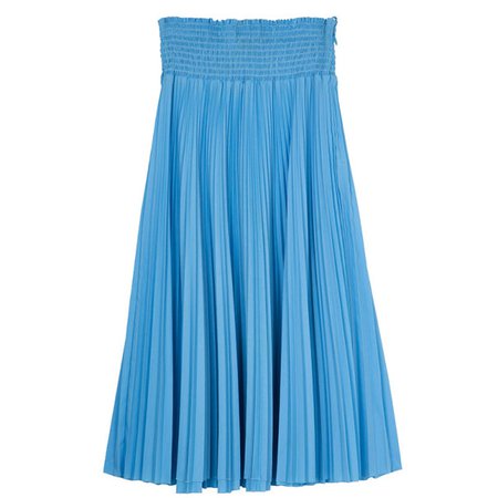 Buy Prada Light Blue High Waist Pleated Skirt M 10941 at best price | TLC