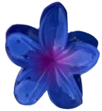 dark blue hibiscus flower hair claw clip