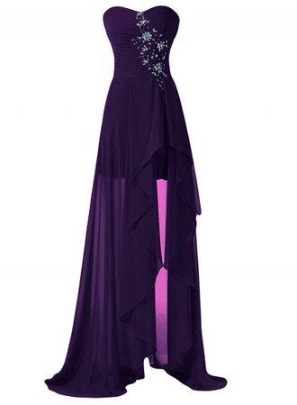 Dark purple chiffon formal gown/dress