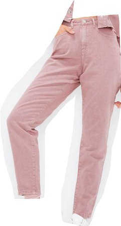 Pink mom jeans