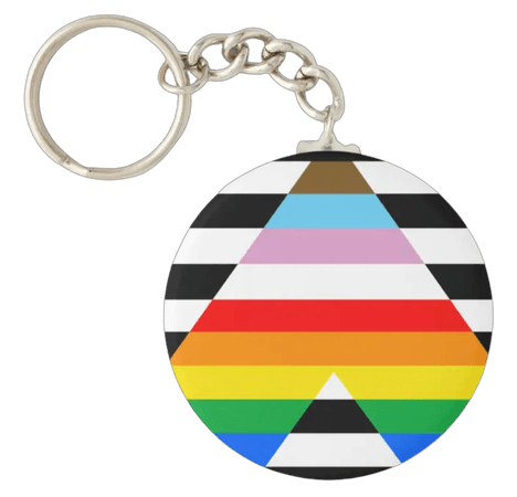 LGBTQ Progress Ally Pride Flag Keychain