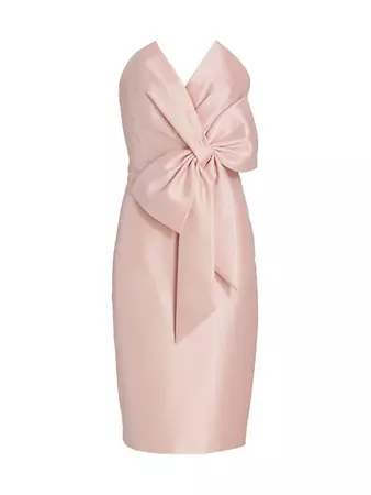 Shop Badgley Mischka Bow Cocktail Dress | Saks Fifth Avenue