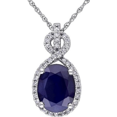Dark Sapphire Pendant Necklace