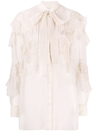 Valentino semi-sheer lace blouse - FARFETCH
