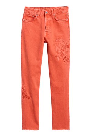 Vintage High Ankle Jeans - Rust red - | H&M US