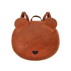 brown bear leather backpack
