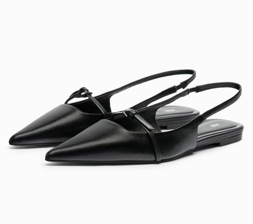 Zara Flat Slingback Shoes