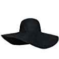 Luxury Divas Black Wide Brim Floppy Hat at Amazon Women’s Clothing store: Sun Hats