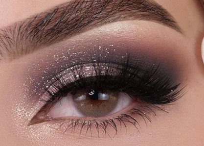 Black&Glitter Eye Makeup