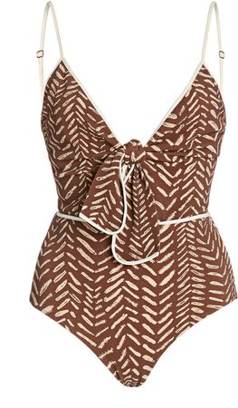 Escape To The Oasis Tie-Front Swimsuit