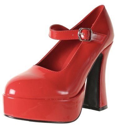 red Mary Janes